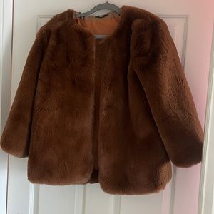 Brown faux Fur jacket